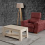 Hanah Home Mesa de Centro Shelf - Light Oak
